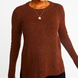 Old Navy soft brushed cozy crew neck sweater, rust